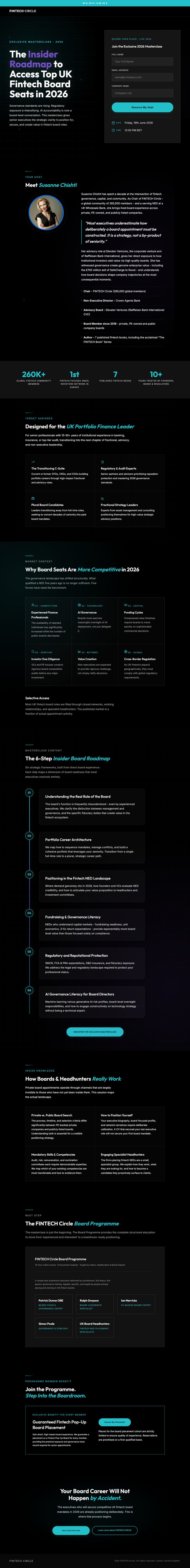 FintechCircle webinar registration page — full page, scroll to explore